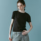 2piece layered tank tee/black