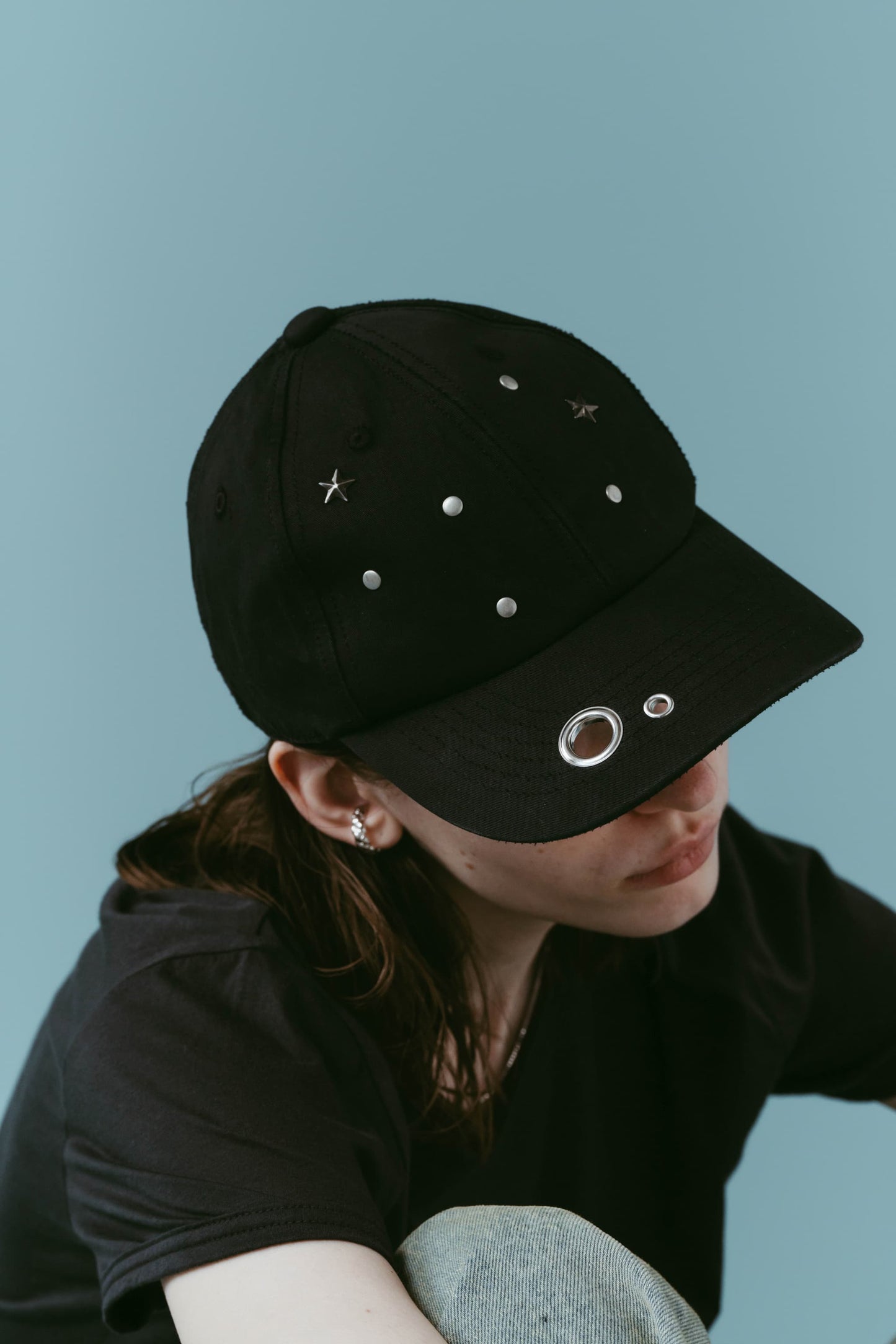 studded cap/2color