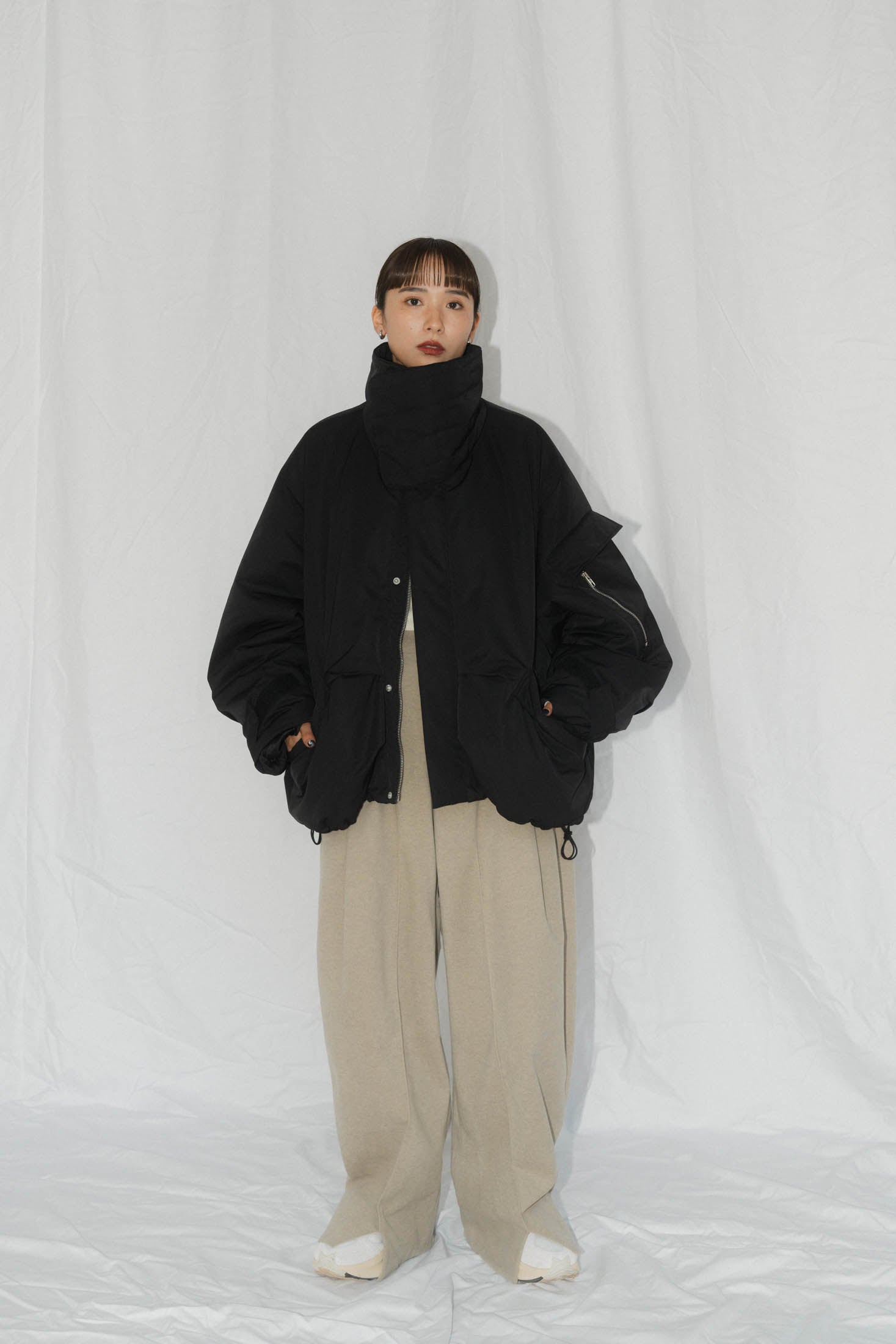 front slit pants(unisex)/greige | KNUTH MARF