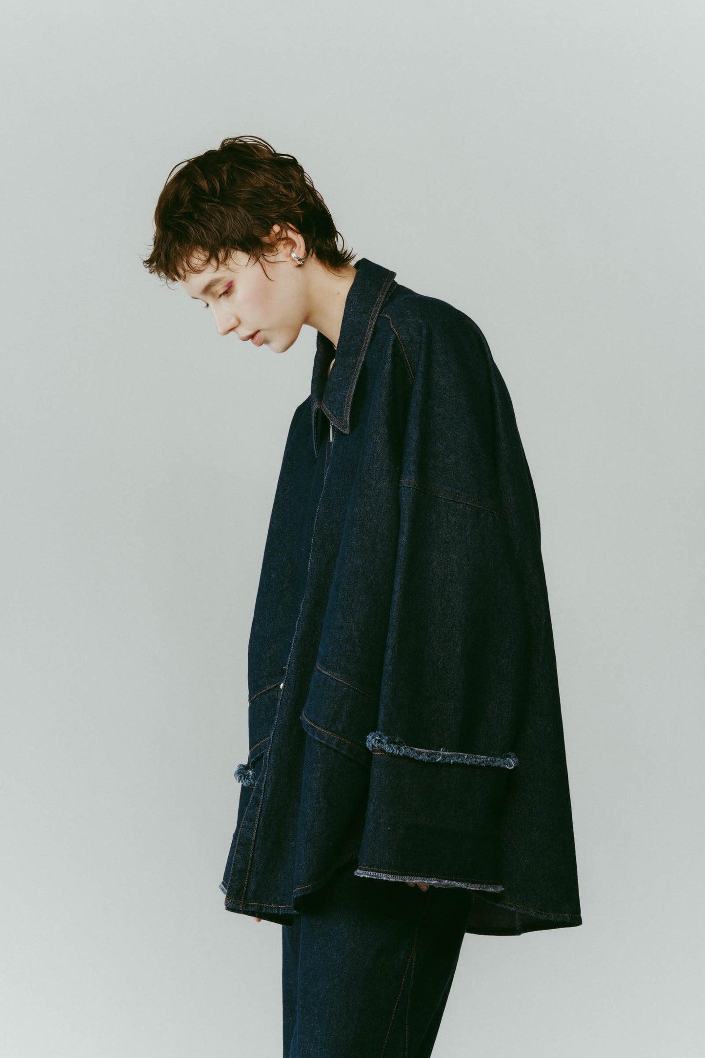 denim over shirt jacket(unisex)/2color