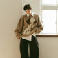 dalmatian shaggy knit(unisex)/beige
