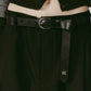Kmotif leather belt/2color