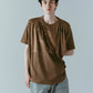 tuck detail oversized tee(unisex)/brown