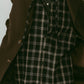 hooded over shirts(unisex)/checkblack