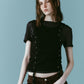 2piece layered tank tee/black