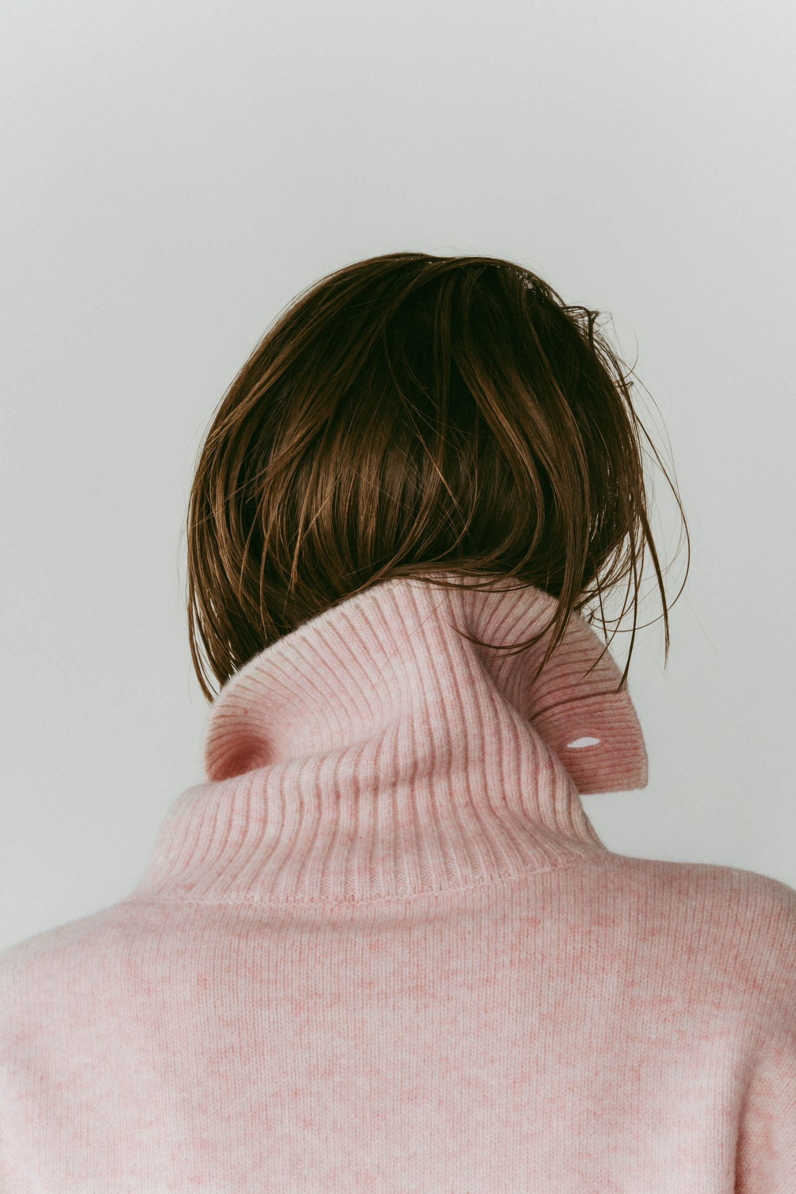 buttoned high-neck knit/pink | KNUTH MARF