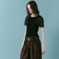 2piece layered tank tee/black