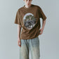 rhinestone graphic tee(unisex)/beige