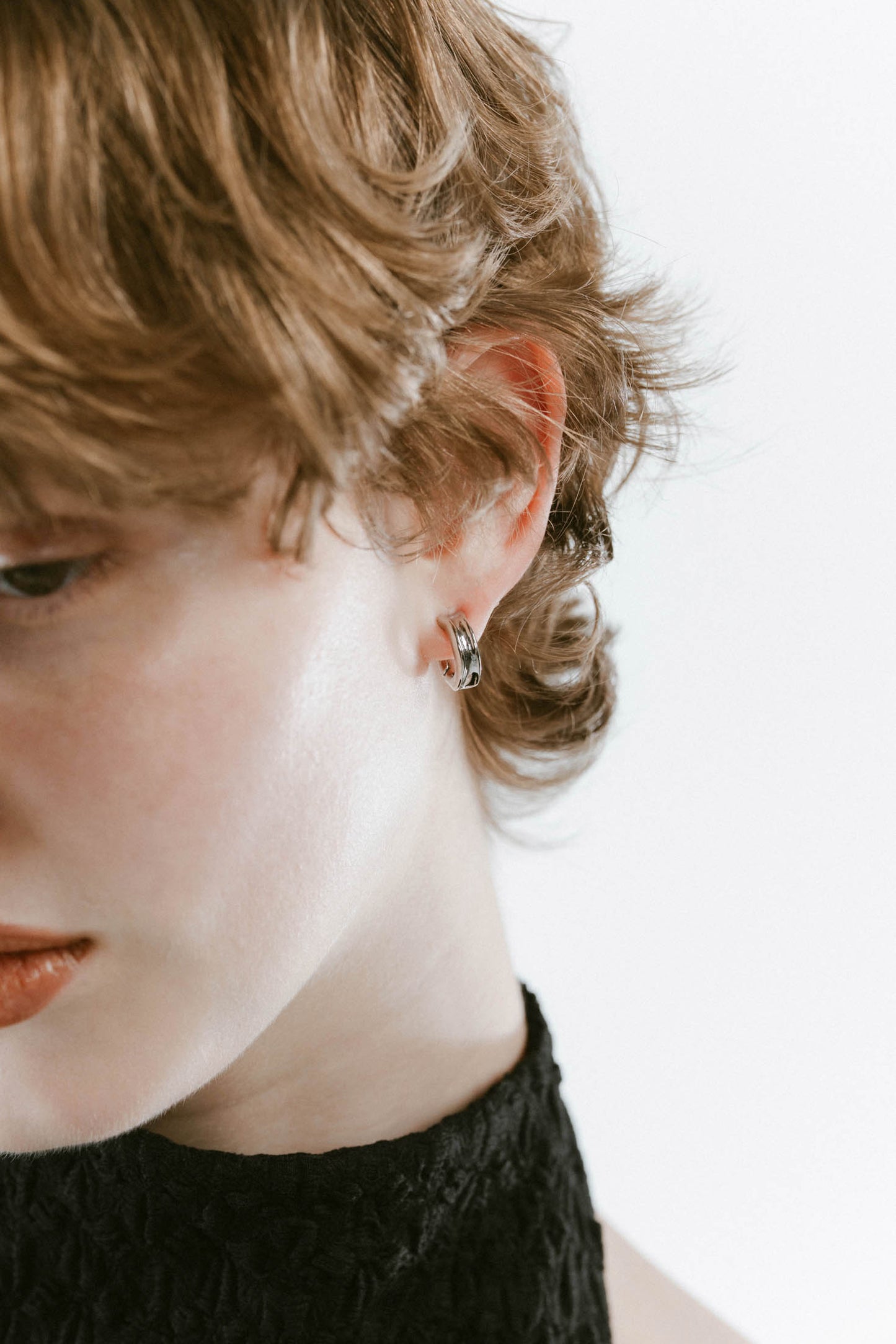 mini hoop earring/2color