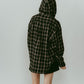hooded over shirts(unisex)/checkblack