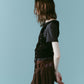 2piece layered tank tee/black