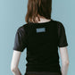 2piece layered tank tee/black