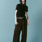 double-layer sweatpants(unisex)/brown