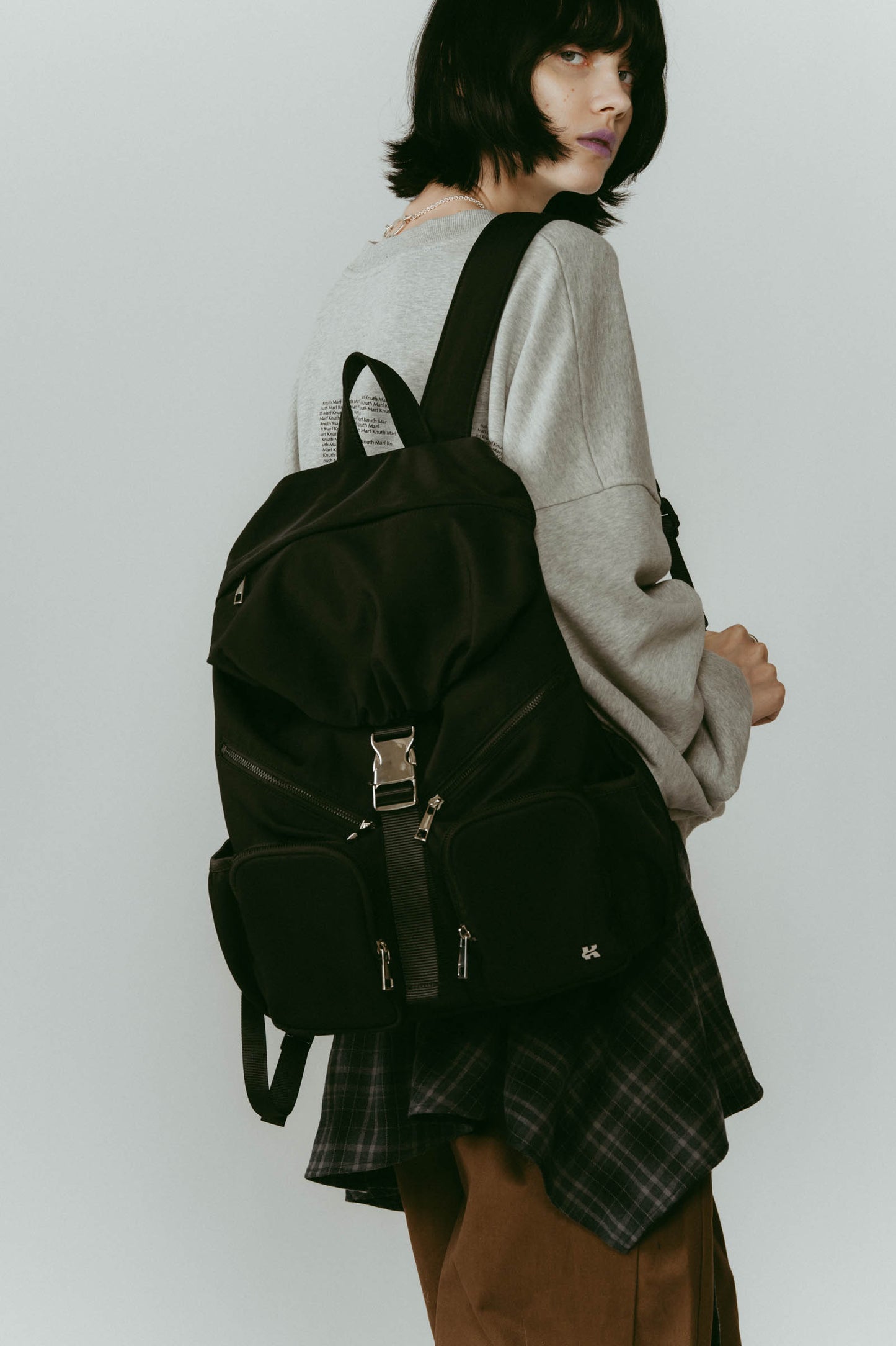 nylon back pack/black