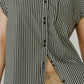 stripe label nosleeve shirt/4color