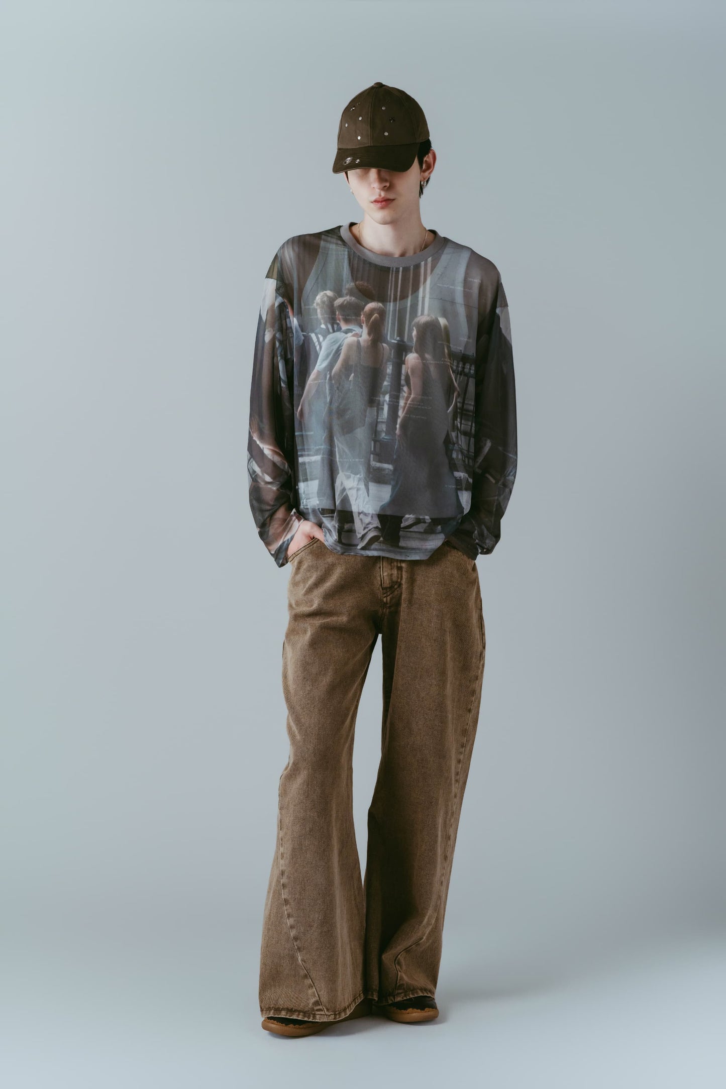 school sheer long-sleeve tee(unisex)/girls