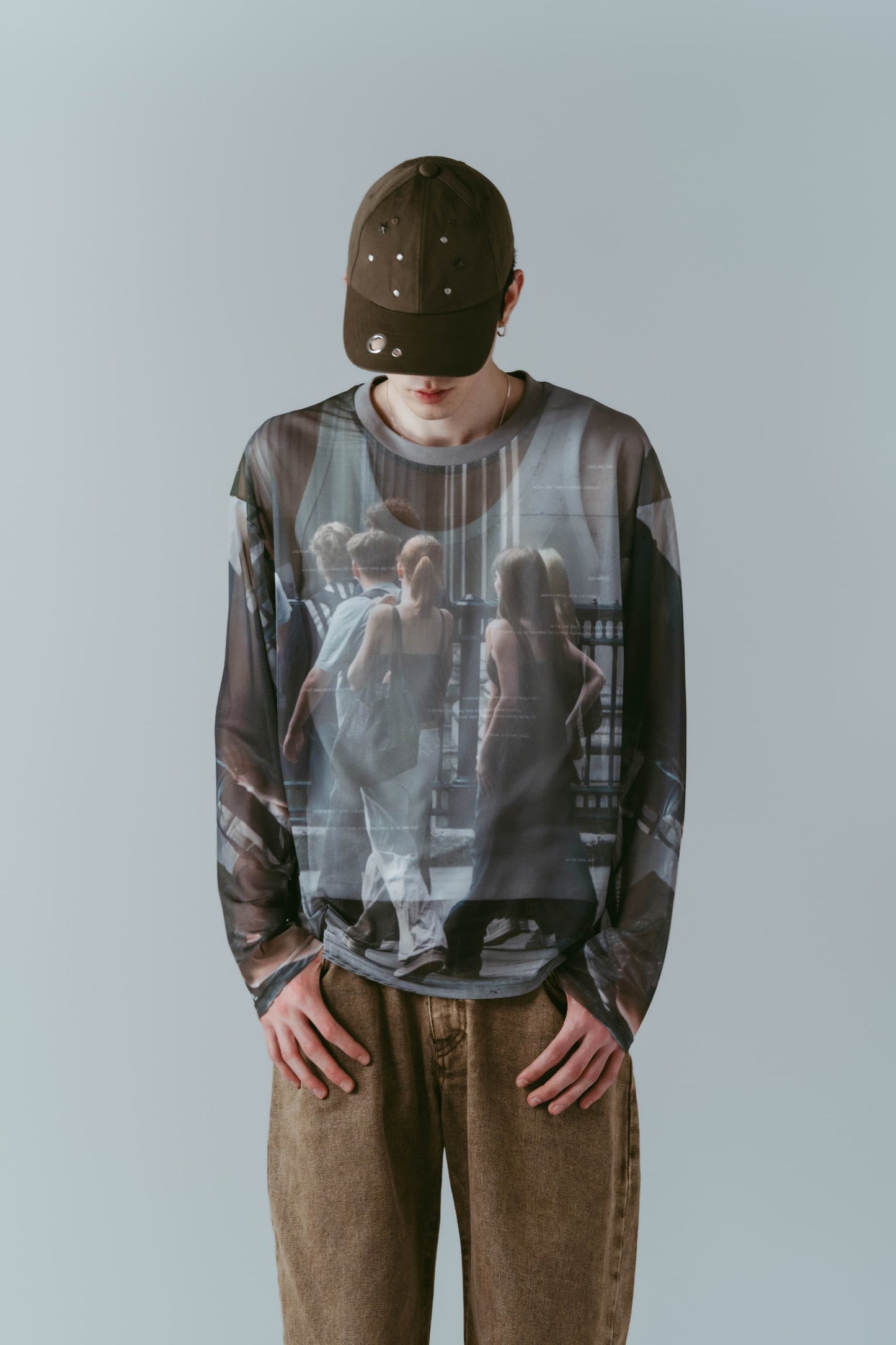 school sheer long-sleeve tee(unisex)/girls