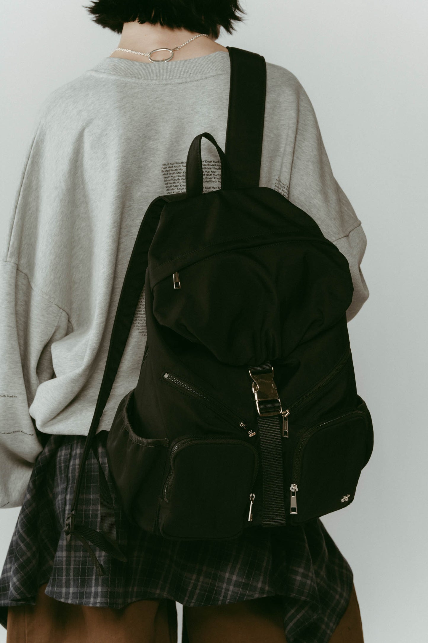 nylon back pack/black