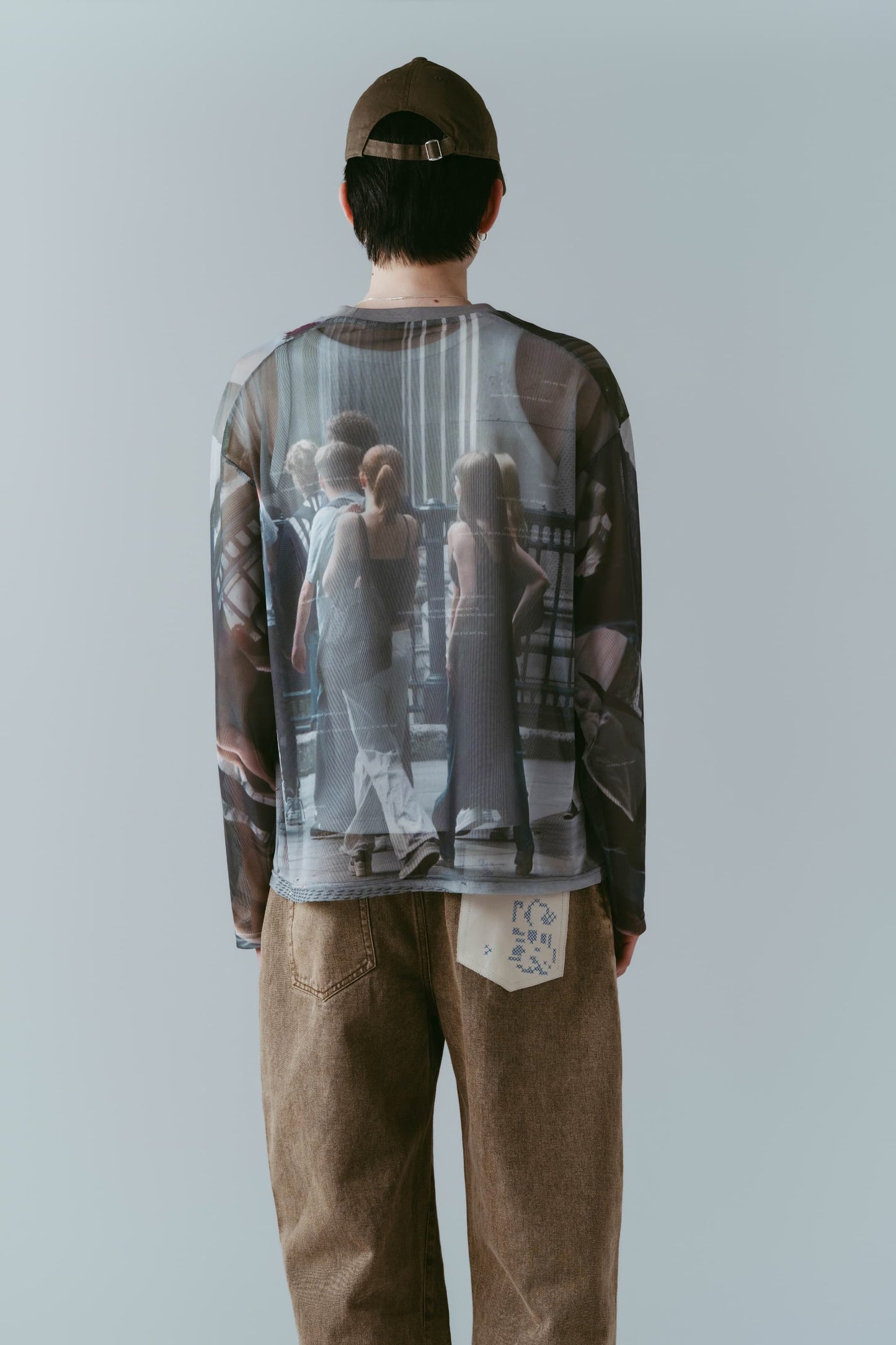school sheer long-sleeve tee(unisex)/girls