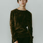 2way sheer velours tops/4color