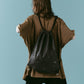 leather drawstring bag/2color