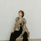 embroidered satin jacket/mossgreen