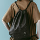 leather drawstring bag/2color