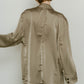 embroidered satin jacket/mossgreen