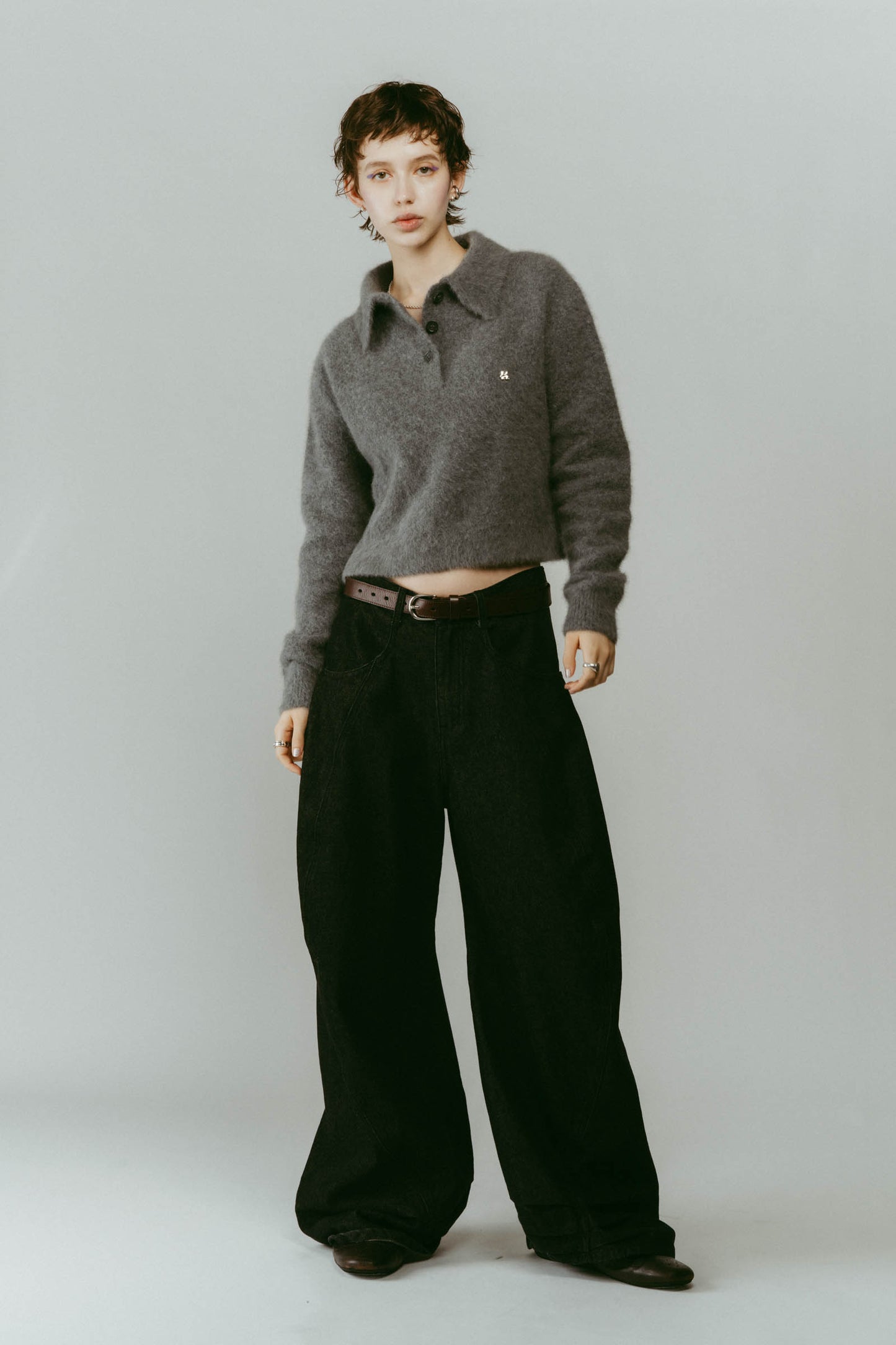fox over polo-neck knit-special edition /4color