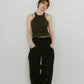 2piece layered logo tank top/3color
