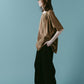 tuck detail oversized tee(unisex)/brown
