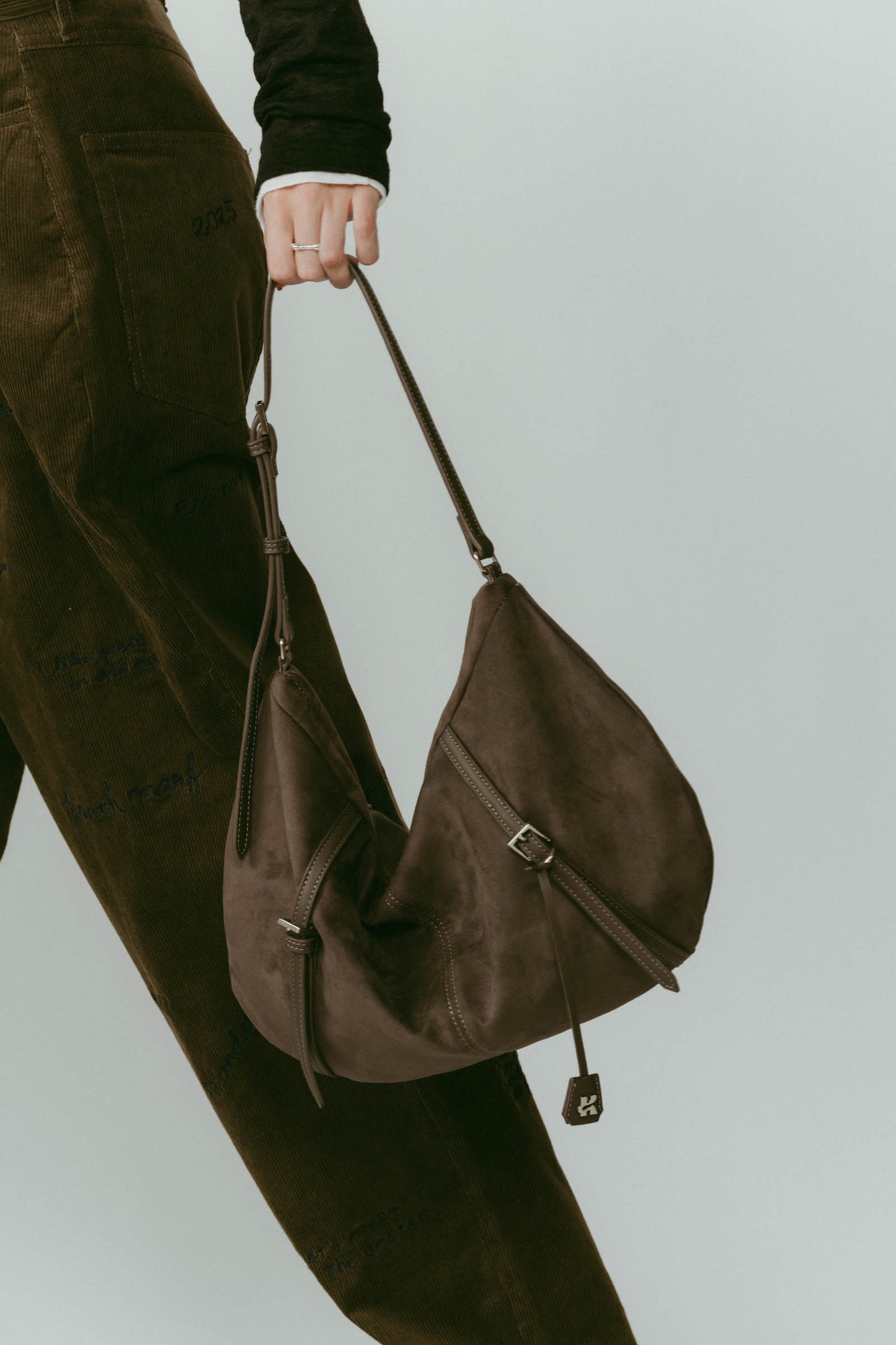 suede moon bag/2color