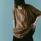 tuck detail oversized tee(unisex)/brown