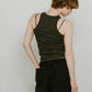 2piece layered logo tank top/3color