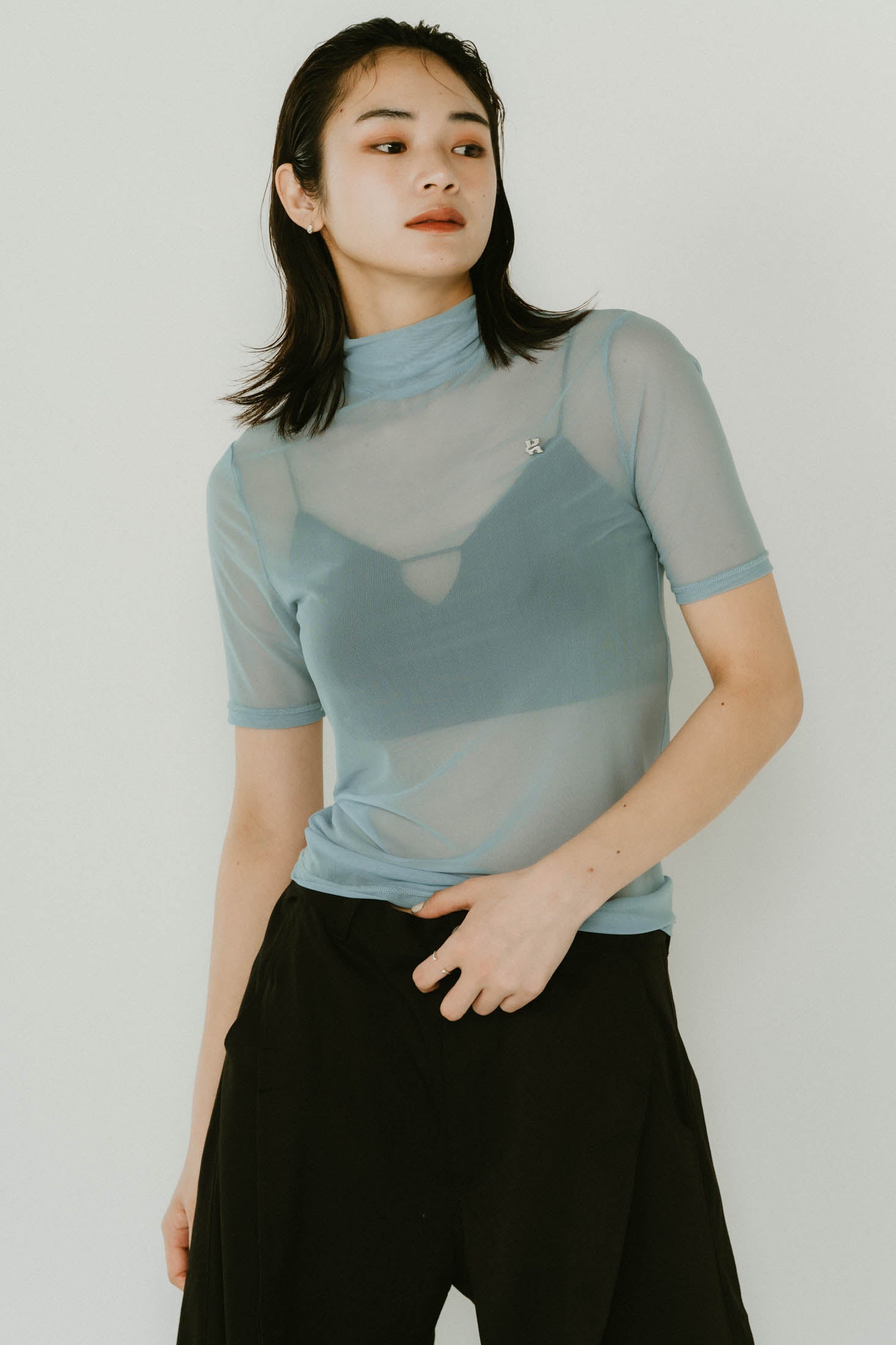K motif sheer tops/3color