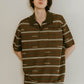 logo stripe polo knit(unisex)/2color