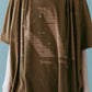 tuck detail oversized tee(unisex)/brown