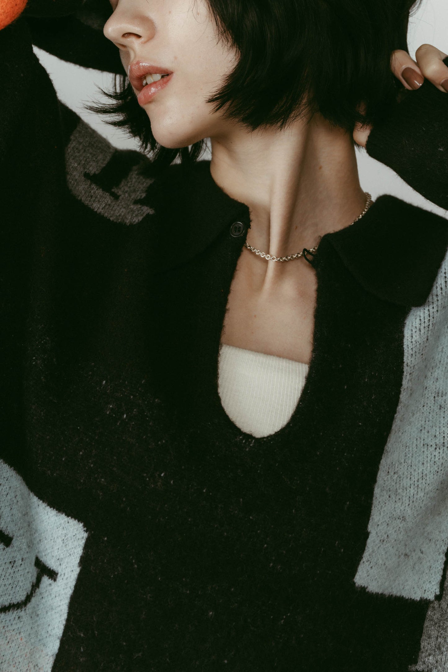 K design knit pullover(unisex)/black