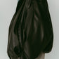 voluminous leather jacket(unisex)/black