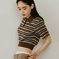 logo stripe polo knit/2color