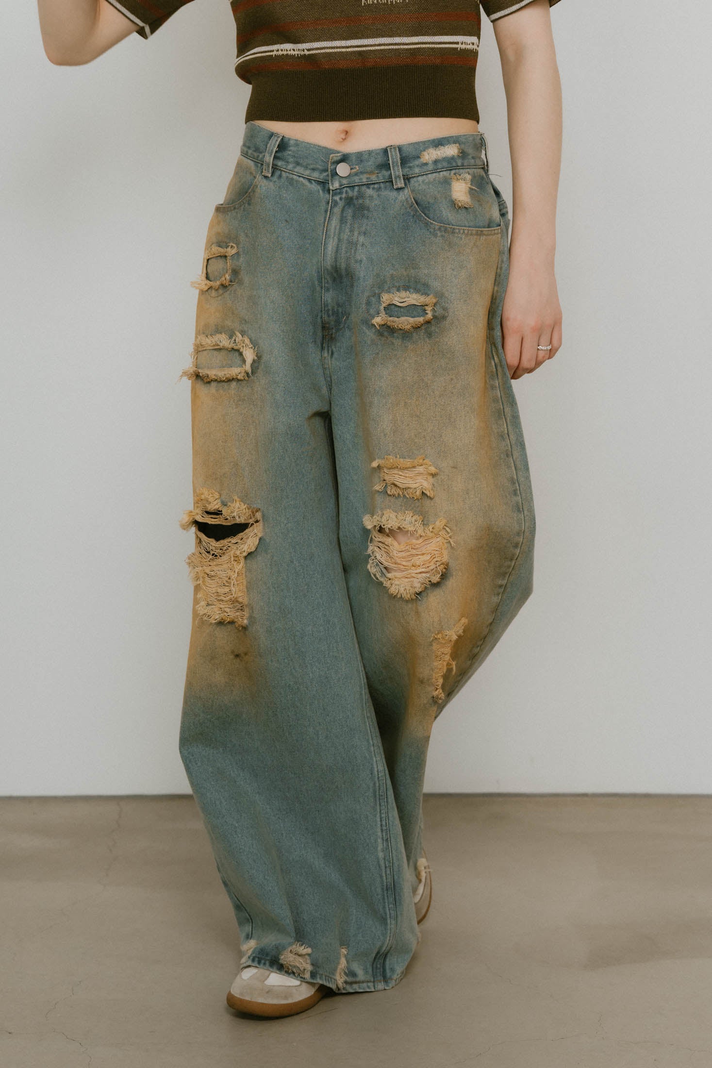 denim baggy pants/blue | KNUTH MARF