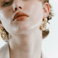 metal design pierced earrings/earrings