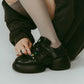 beaded sneakers/black