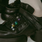 beaded sneakers/black