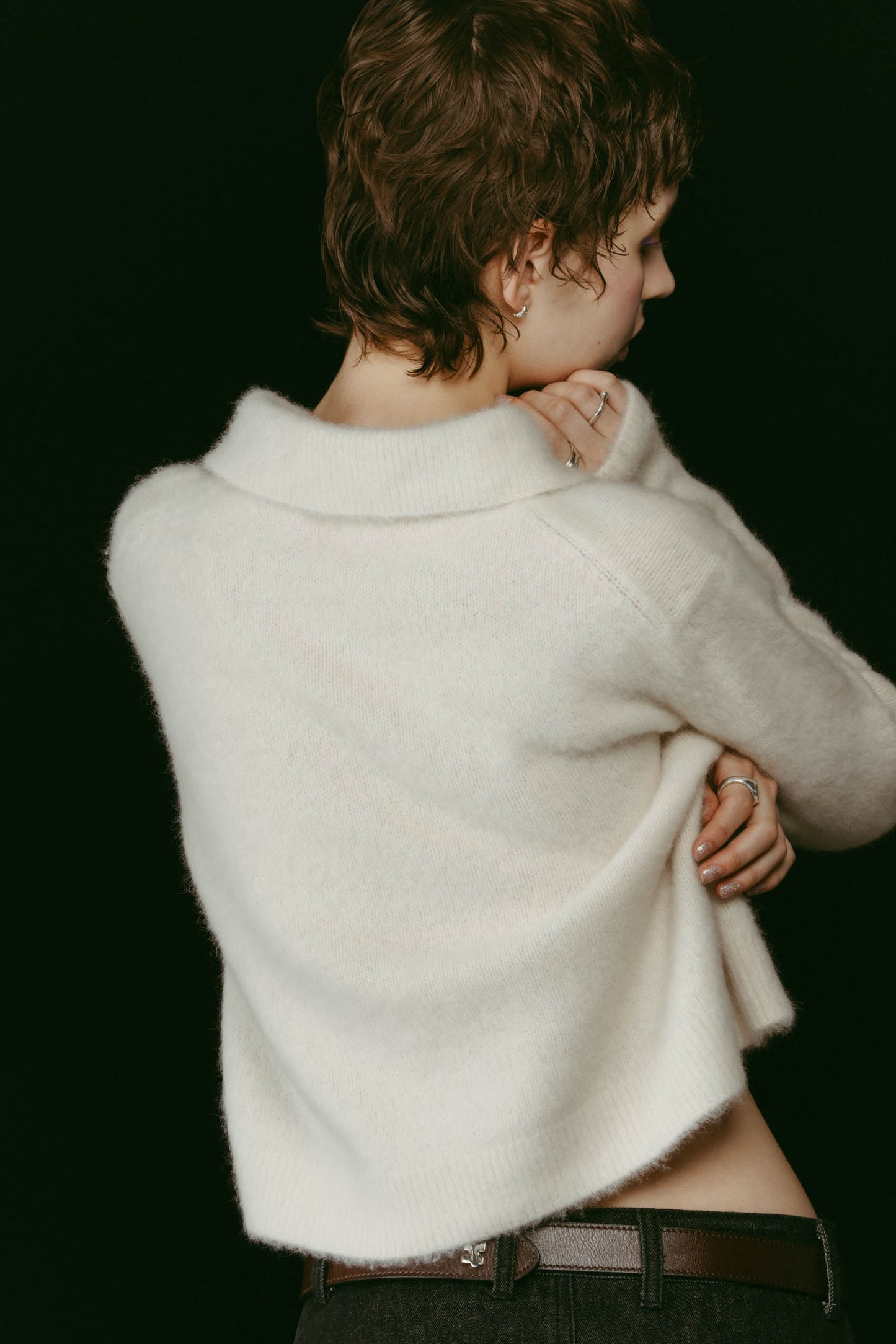 fox over polo-neck knit-special edition /4color