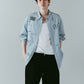 embroidered shirt(unisex)/stripe