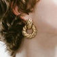 metal design pierced earrings/earrings