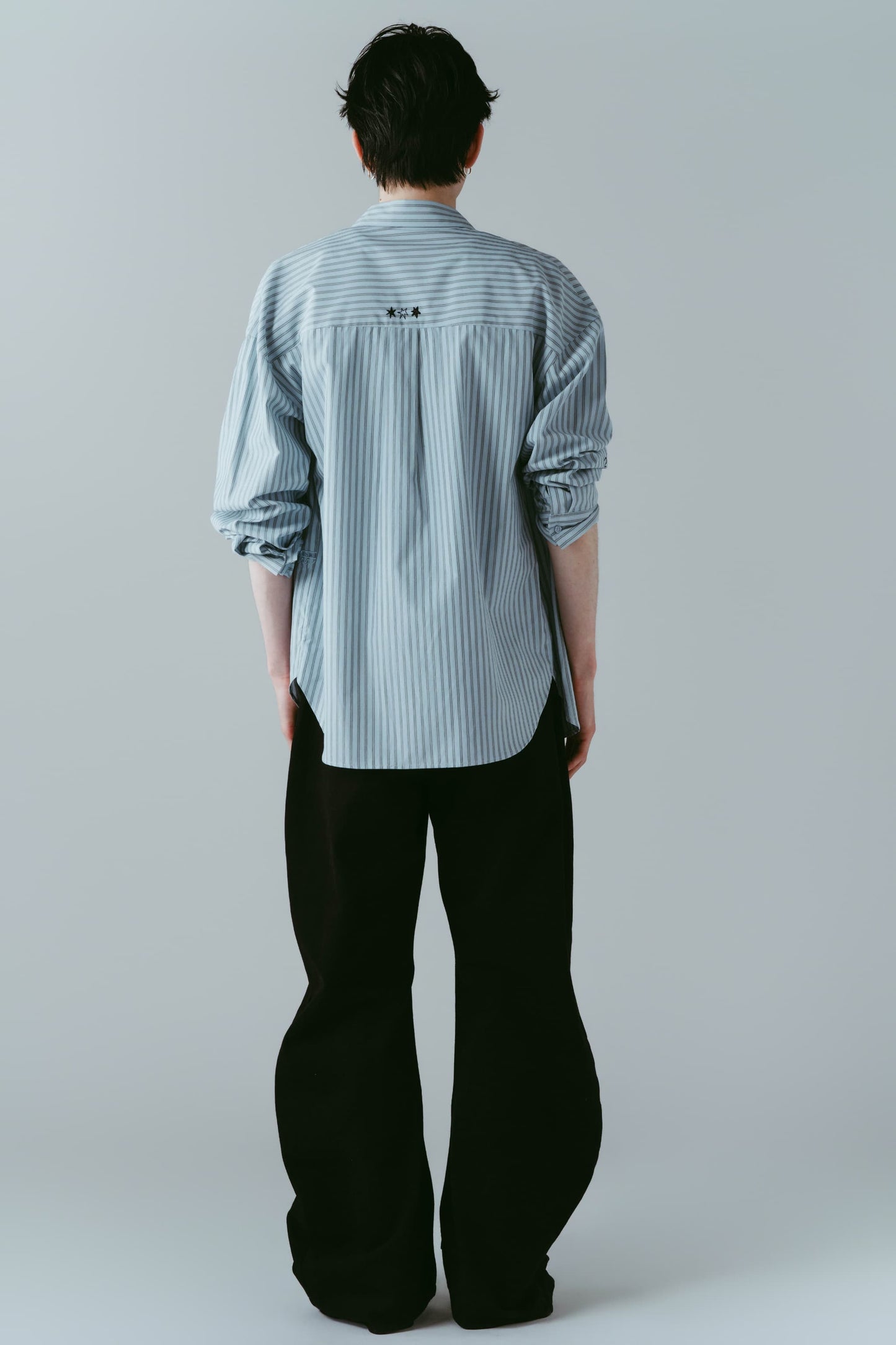 embroidered shirt(unisex)/stripe