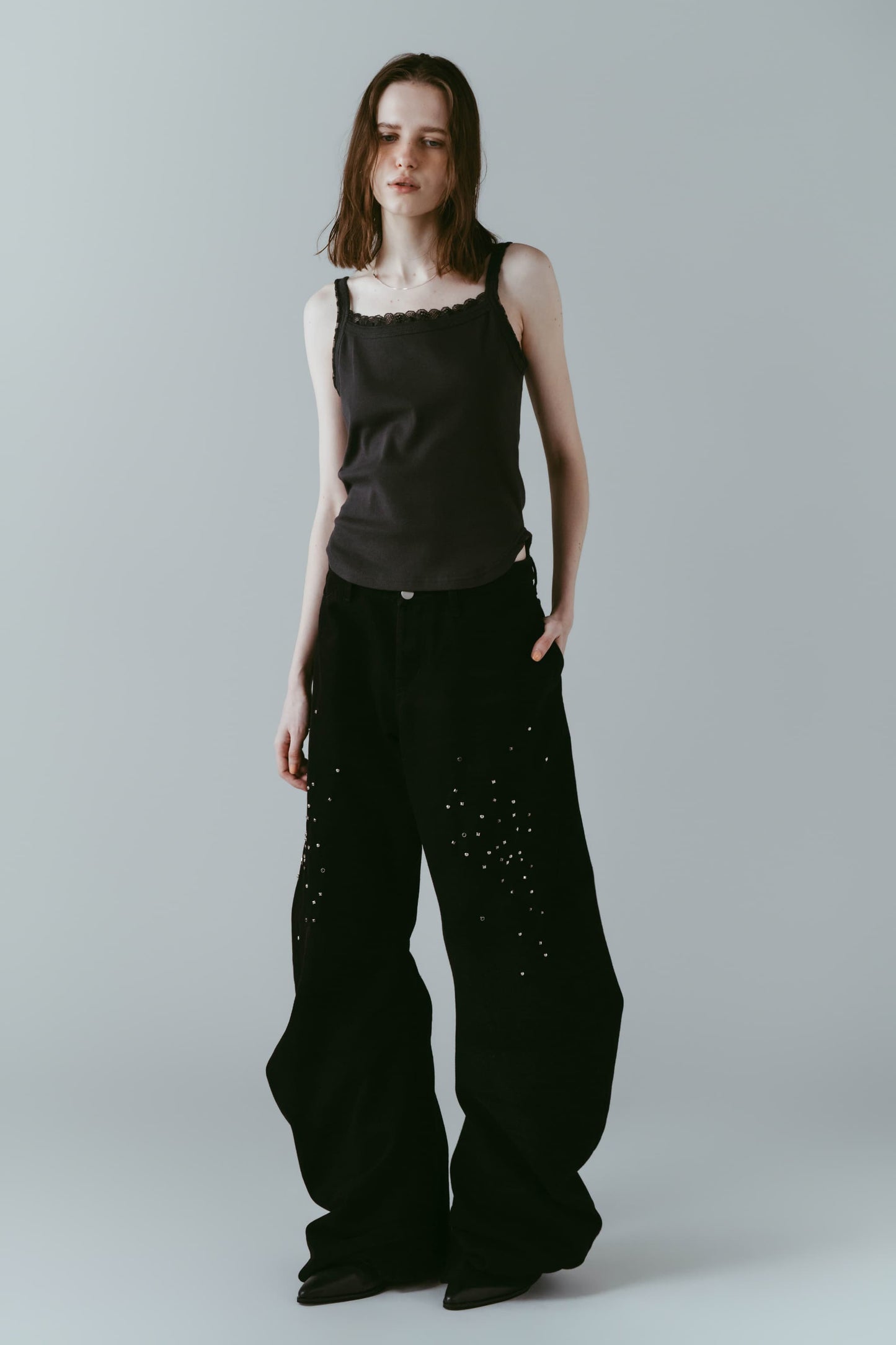 lace detail camisole/3color