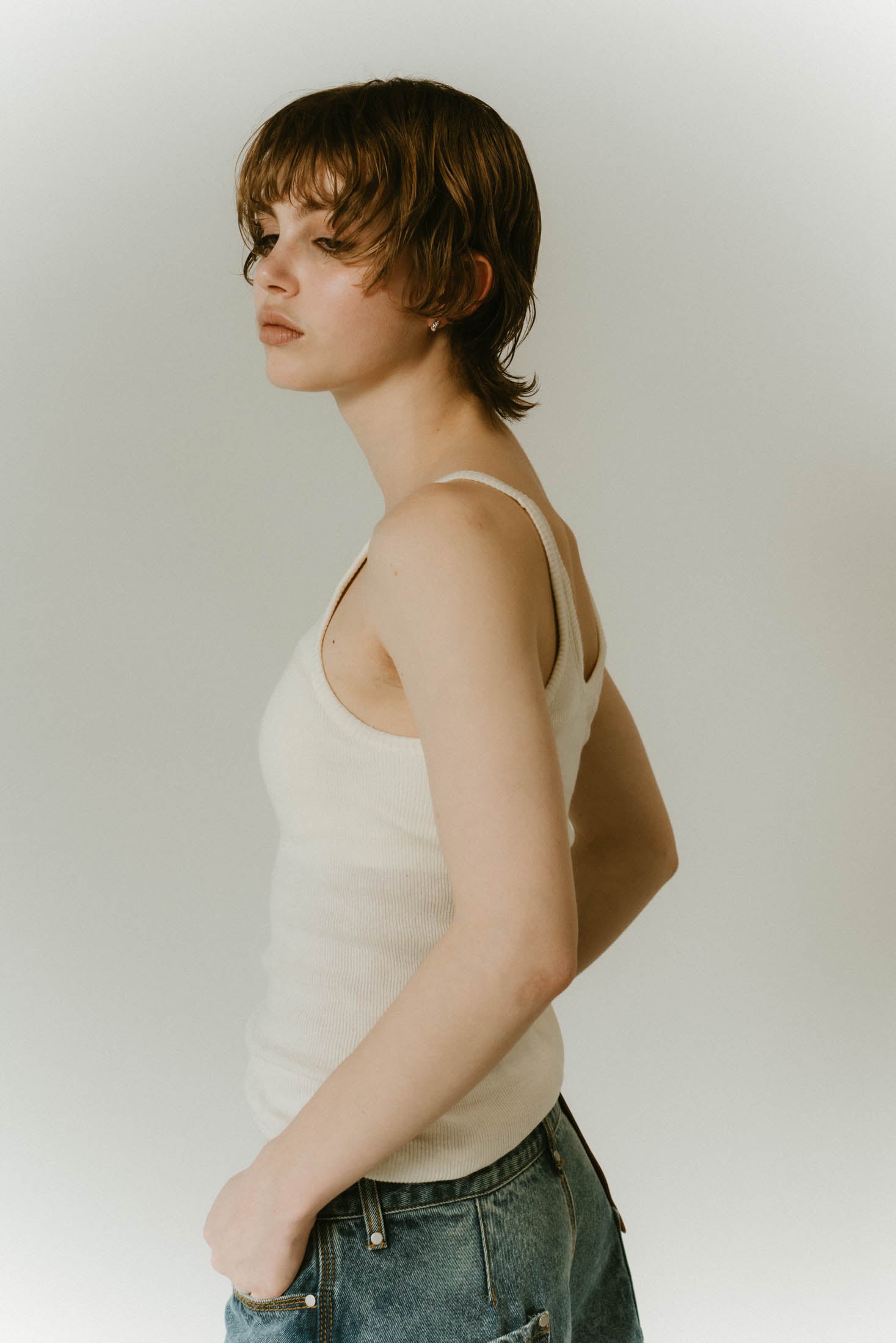 cap in rib tank top/3color | KNUTH MARF